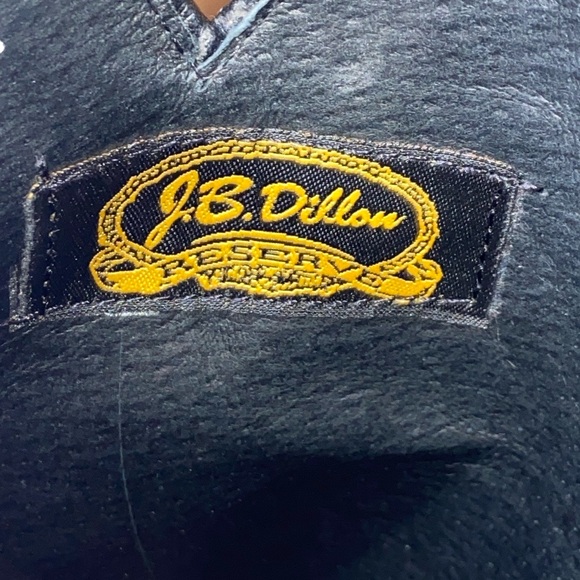 J.B. Dillon Black Leather Embroidered Rhinestone Snip Toe Western Boots 5.5 B - Picture 12 of 15